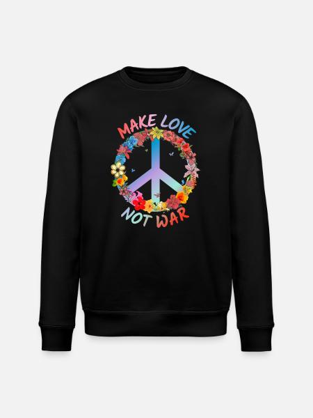 Make Love Not War - Stanley/Stella Unisex Bio-Sweatshirt ROLLER - Schwarz
