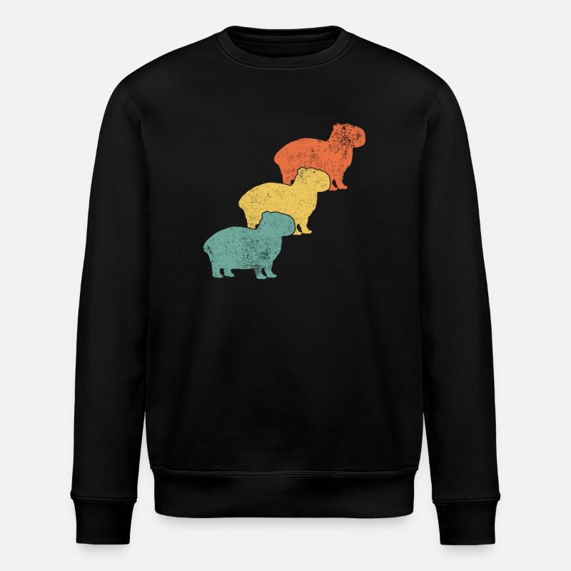 Capybara Capybara-Liebhaber - Stanley/Stella Unisex Bio-Sweatshirt ROLLER - Schwarz