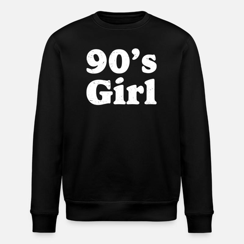 90er Mädchen Retro-Neon - Stanley/Stella Unisex Bio-Sweatshirt ROLLER - Schwarz