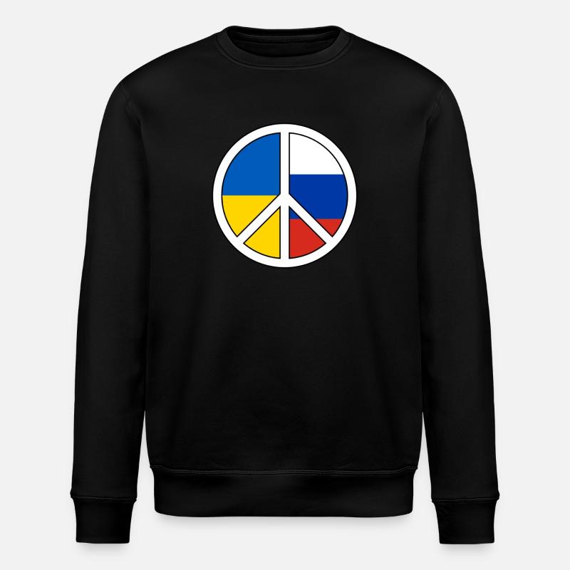 Friedenssymbol mit Farbblockmuster - Stanley/Stella Unisex Bio-Sweatshirt ROLLER - Schwarz