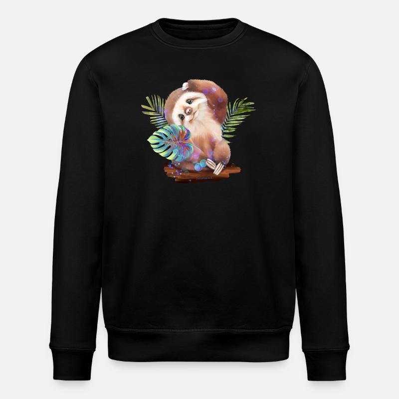 Faultier - Stanley/Stella Unisex Bio-Sweatshirt ROLLER - Schwarz