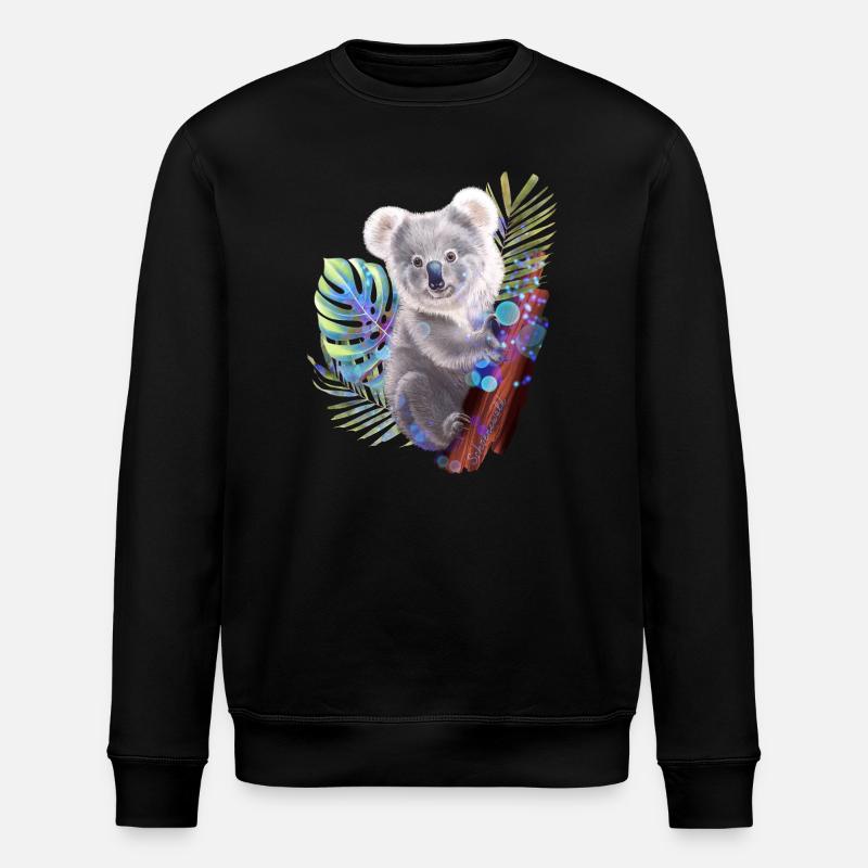 Koala - Stanley/Stella Unisex Bio-Sweatshirt ROLLER - Schwarz