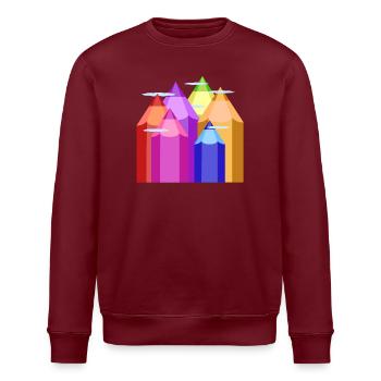 Peaks of Color - Stanley/Stella Unisex Bio-Sweatshirt ROLLER - Burgunderrot - Vorne - Nik (191cm)