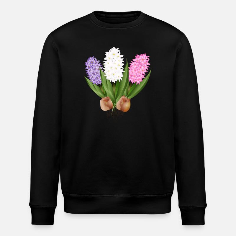 Hand-drawn hyacinths - Stanley/Stella ROLLER Unisex Organic Sweatshirt - black