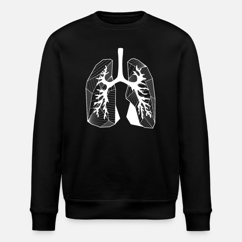 Lungs - Stanley/Stella ROLLER Unisex Organic Sweatshirt - black