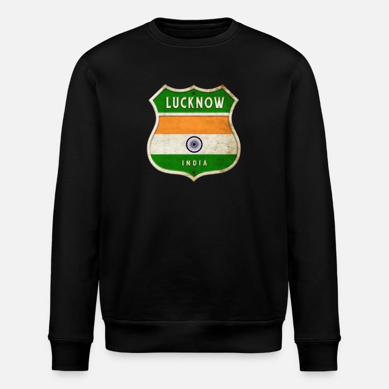 Lucknow Inde Armoiries Drapeaux Design - Sweat bio ROLLER Stanley/Stella Unisexe - noir