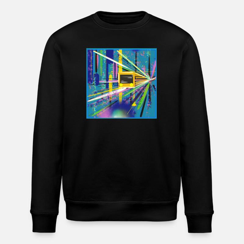 Abstrakte U-Bahn Berlin Graffiti Design - Stanley/Stella Unisex Bio-Sweatshirt ROLLER - Schwarz