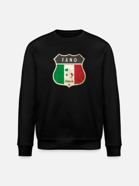 Fano Italia Stemma Bandiere Design - Felpa ecologica unisex ROLLER di Stanley/Stella - nero