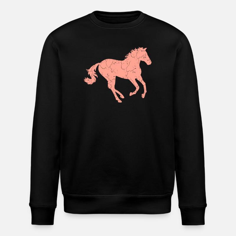 Galoppierendes Pferd - Stanley/Stella Unisex Bio-Sweatshirt ROLLER - Schwarz