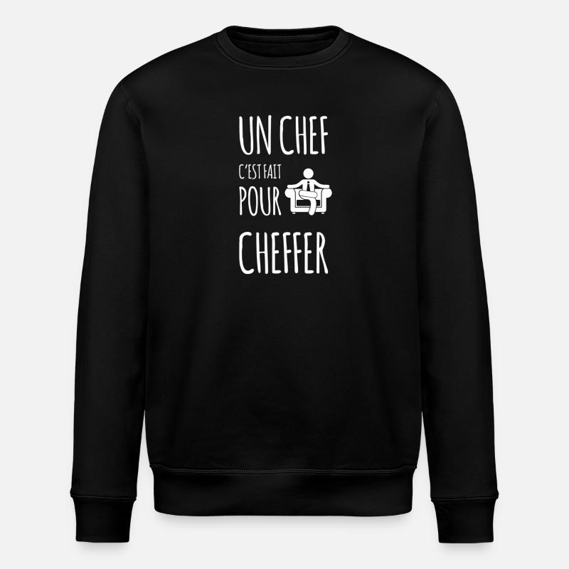 Chef cheffer drôles - Sweat bio ROLLER Stanley/Stella Unisexe - noir