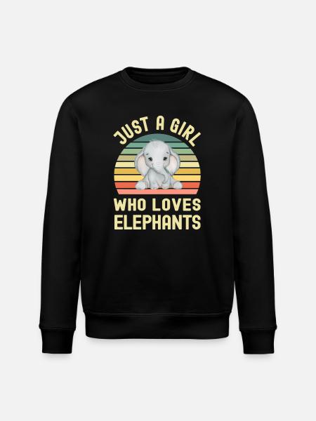 Elephant Elephants - Stanley/Stella ROLLER Unisex Organic Sweatshirt - black