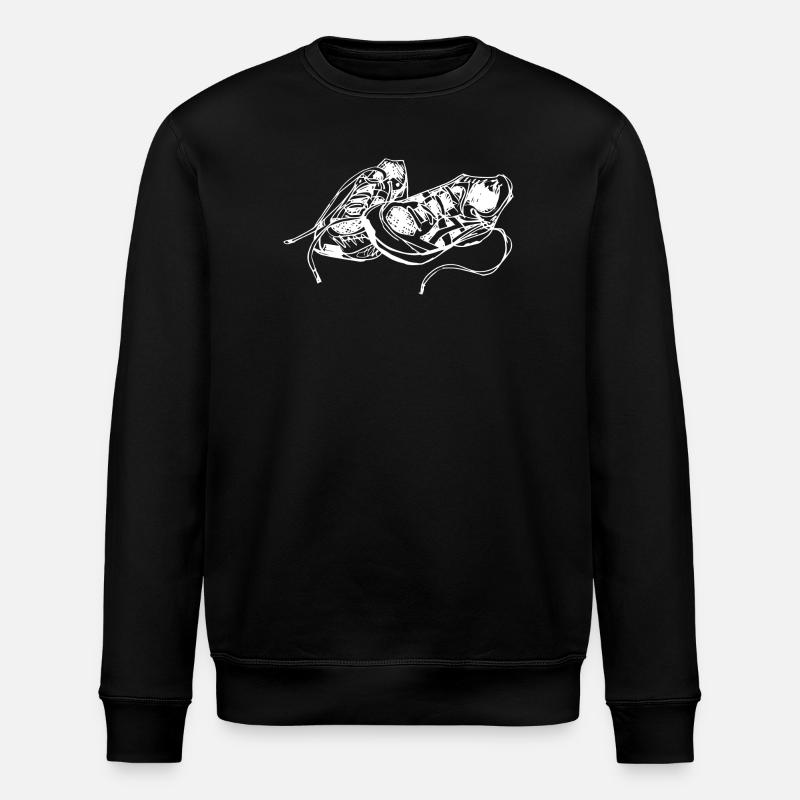 Hand Drawn Sneaker Sketch - Stanley/Stella ROLLER Unisex Organic Sweatshirt - black