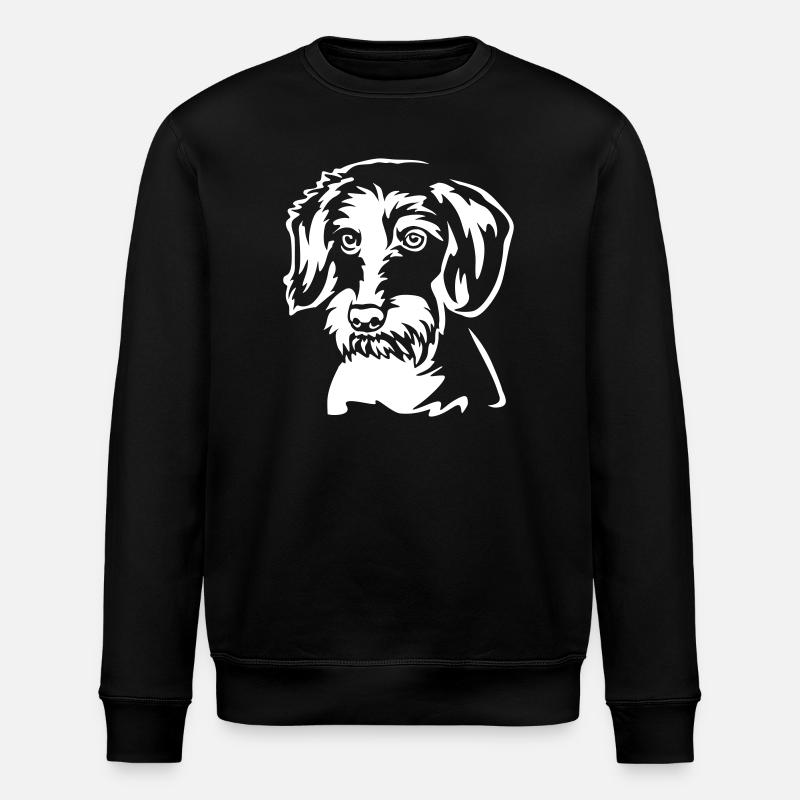 Dachshund Head "BlackEdition" - Stanley/Stella ROLLER Unisex Organic Sweatshirt - black