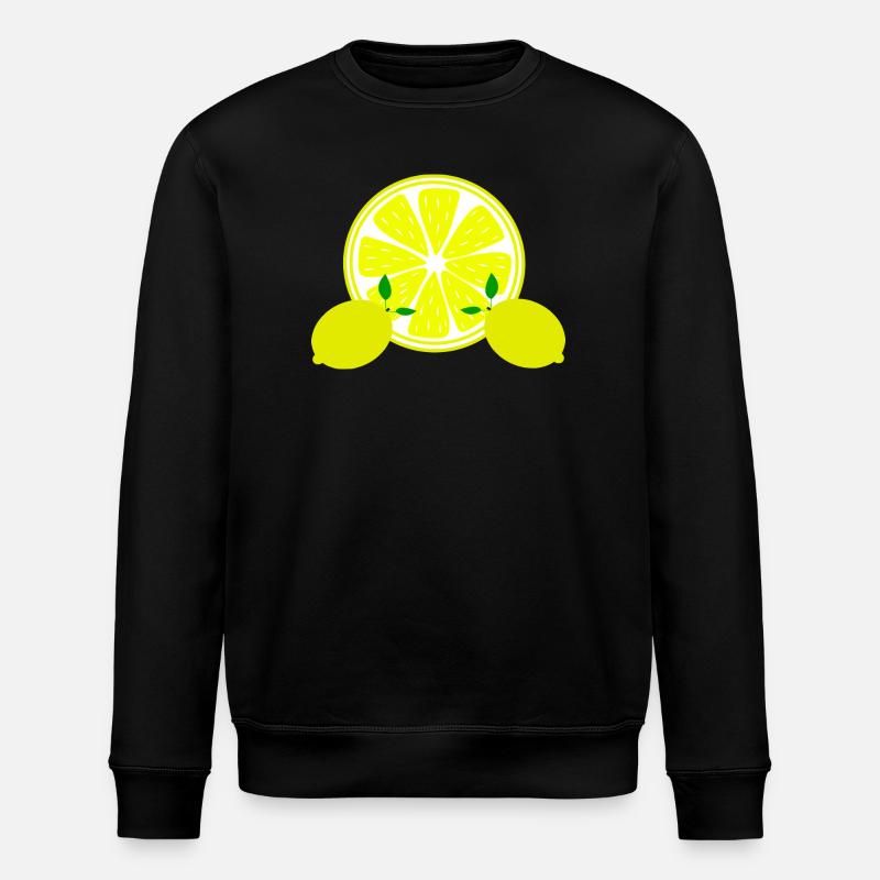 Zitrone Limone Limette - Stanley/Stella Unisex Bio-Sweatshirt ROLLER - Schwarz