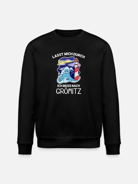 Grömitz Spruch - Stanley/Stella Unisex Bio-Sweatshirt ROLLER - Schwarz