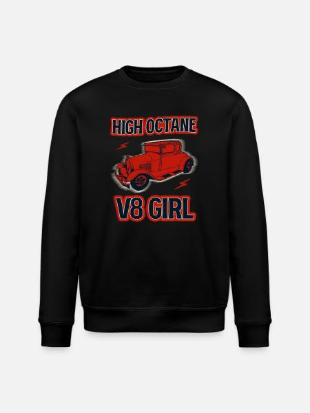 High Octane V8 Girl - Stanley/Stella Unisex Bio-Sweatshirt ROLLER - Schwarz