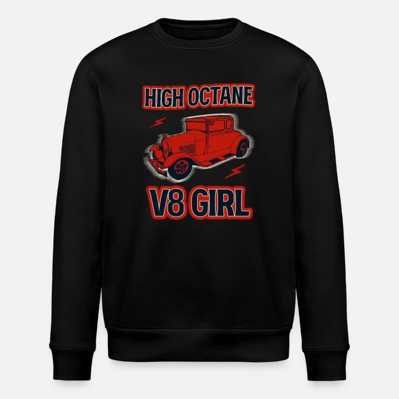 Fille V8 à haute intensité - Sweat bio ROLLER Stanley/Stella Unisexe - noir