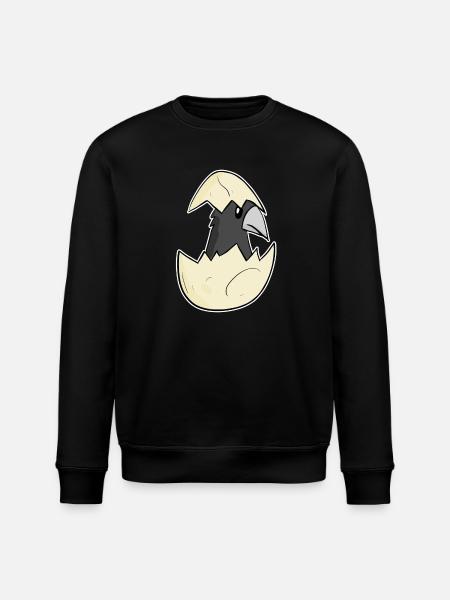 Crow Baby Egg - Stanley/Stella ROLLER Unisex Organic Sweatshirt - black