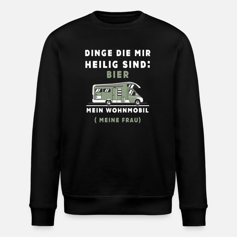 Heiliges Bier am Wohnmobil - Stanley/Stella Unisex Bio-Sweatshirt ROLLER - Schwarz