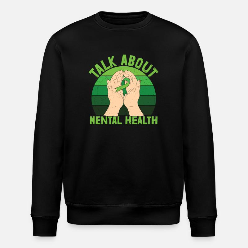 Talk About Mental Health - Stanley/Stella Unisex Bio-Sweatshirt ROLLER - Schwarz