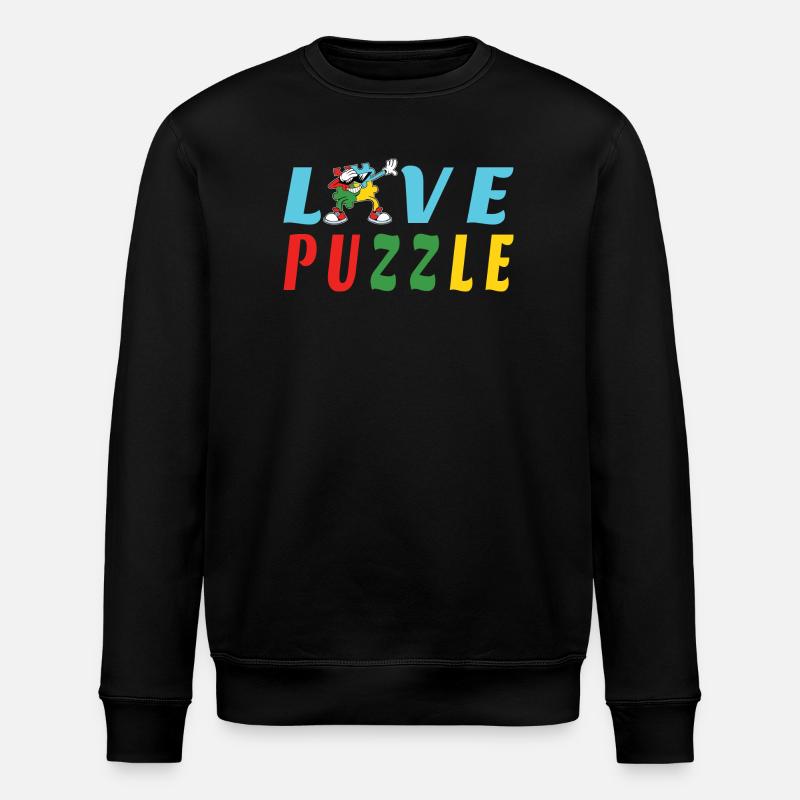 puzzle d'amour - Sweat bio ROLLER Stanley/Stella Unisexe - noir
