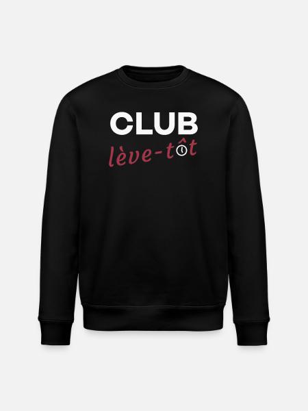 Club lève-tôt - Sweat bio ROLLER Stanley/Stella Unisexe - noir