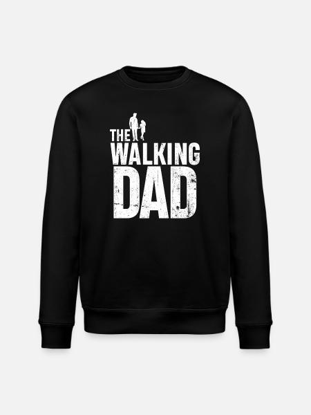 Walking Dad Parody Silhouette - Stanley/Stella ROLLER Unisex Organic Sweatshirt - black