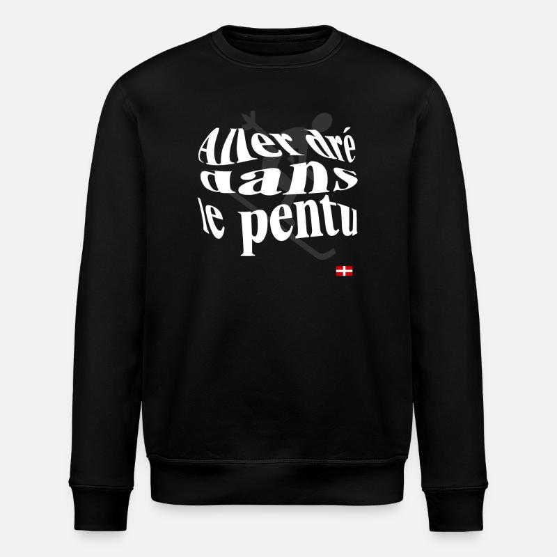 Illustration d’un Sempervivum Stylisé - Sweat bio ROLLER Stanley/Stella Unisexe - noir