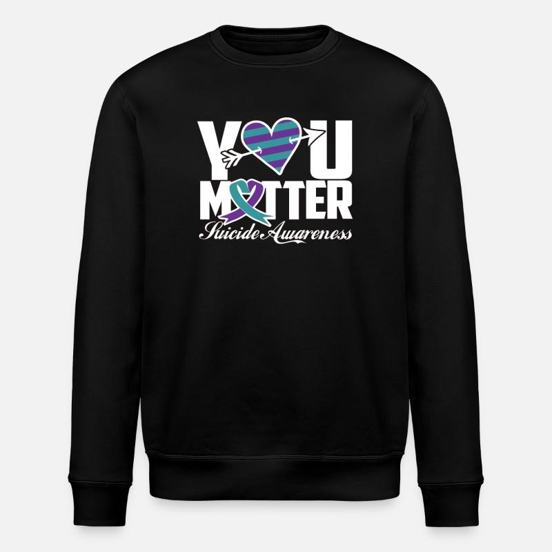Suicide Awareness You Matter - Stanley/Stella Unisex Bio-Sweatshirt ROLLER - Schwarz