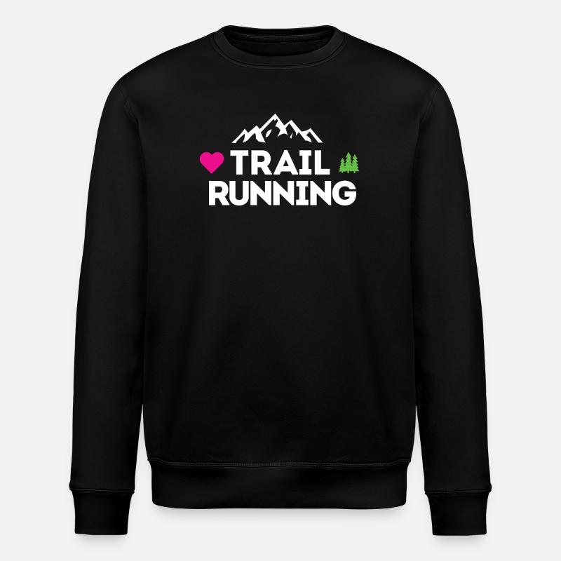 Ich liebe Trailrunning - Stanley/Stella Unisex Bio-Sweatshirt ROLLER - Schwarz