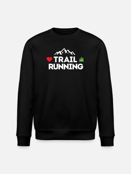I love Trail Running - Stanley/Stella ROLLER Unisex Organic Sweatshirt - black