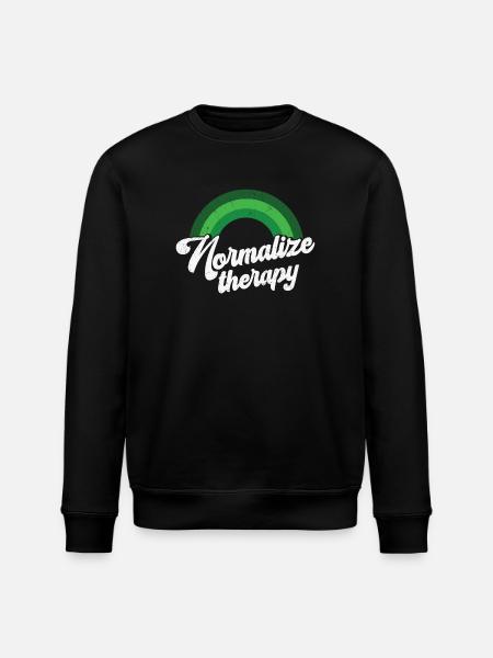 Rainbow Mental Health Therapy - Stanley/Stella ROLLER Unisex Organic Sweatshirt - black