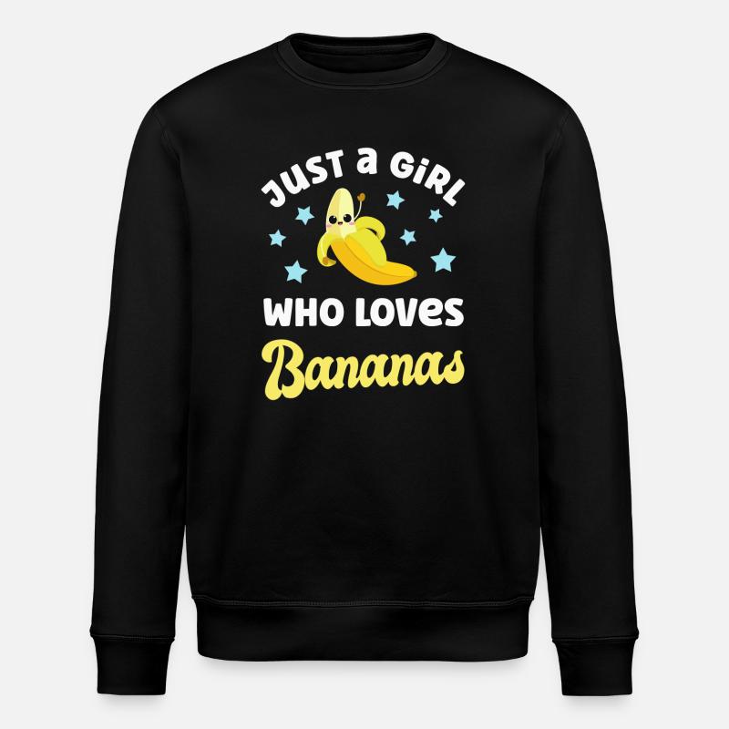 Banane Bananen - Stanley/Stella Unisex Bio-Sweatshirt ROLLER - Schwarz