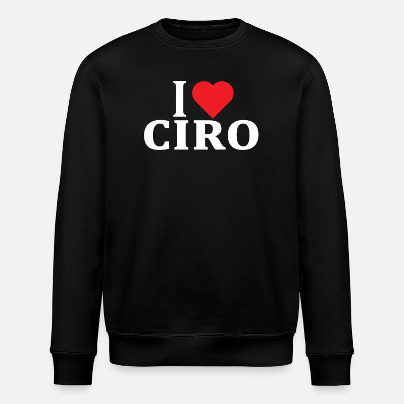 T-Shirt Ich liebe Ciro T-Shirt Geschenkidee - Stanley/Stella Unisex Bio-Sweatshirt ROLLER - Schwarz