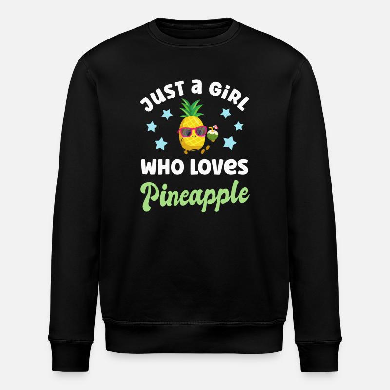 Pineapple - Stanley/Stella ROLLER Unisex Organic Sweatshirt - black