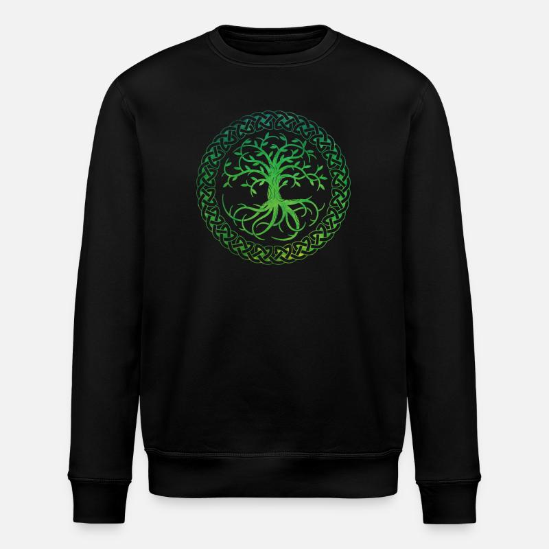 Celtic Tree of Life - Stanley/Stella ROLLER Unisex Organic Sweatshirt - black