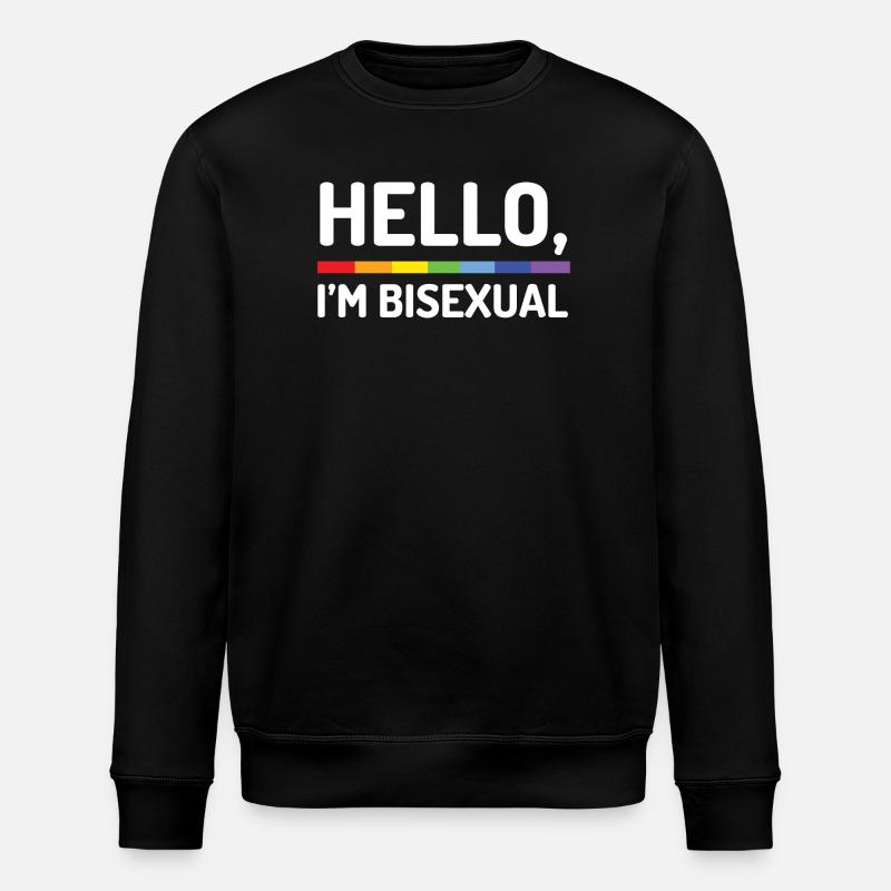 Hello, I'm Bisexual - Stanley/Stella ROLLER Unisex Organic Sweatshirt - black