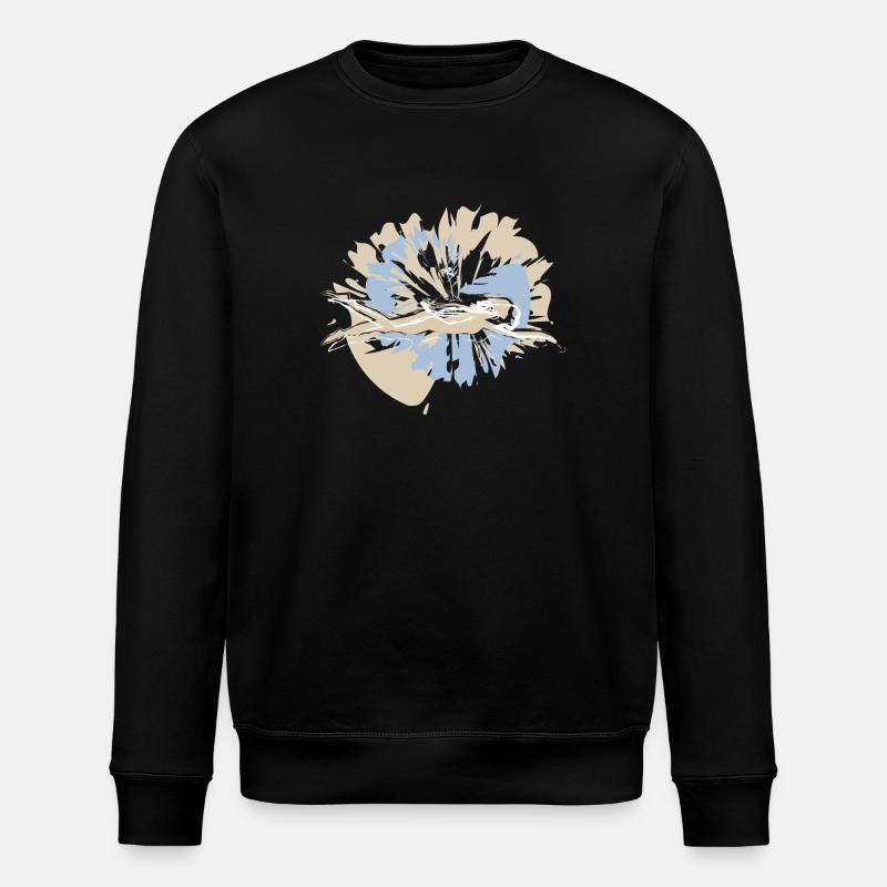 Valentine's Day Swimmer - Stanley/Stella ROLLER Unisex Organic Sweatshirt - black