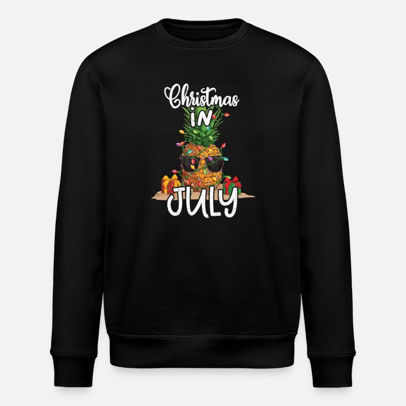 Ananas Noël En Juillet Tropical - Sweat bio ROLLER Stanley/Stella Unisexe - noir