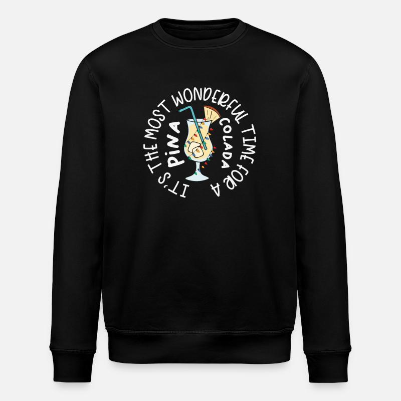 Weihnachtscocktail Pina Colada Tropical - Stanley/Stella Unisex Bio-Sweatshirt ROLLER - Schwarz