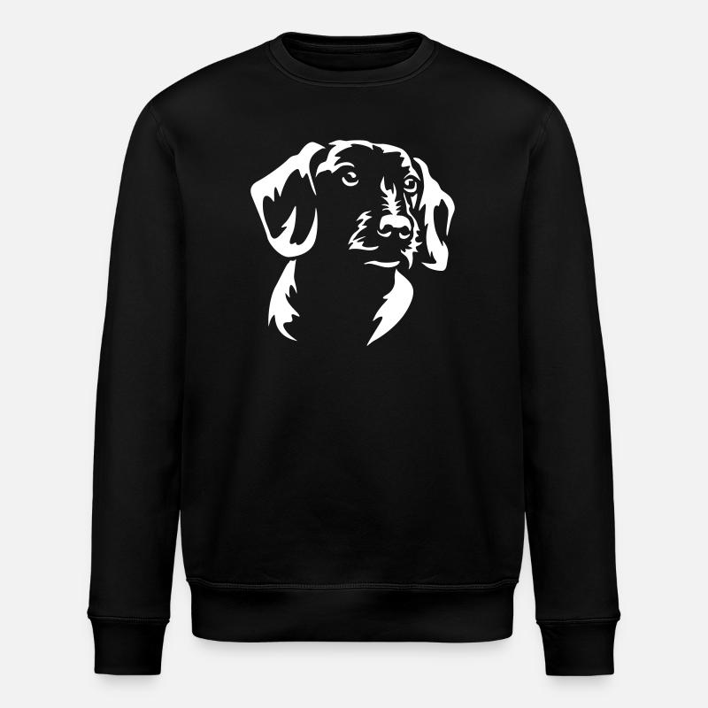 Dachshund Head "Black Edition" - Stanley/Stella ROLLER Unisex Organic Sweatshirt - black