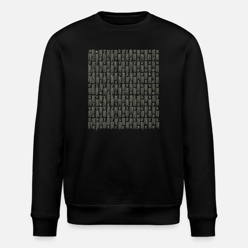Pattern - Khaki - Stanley/Stella ROLLER Unisex Organic Sweatshirt - black