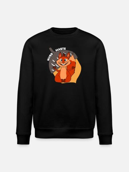 Yoga Hörnchen Nussmaste Meditation - Stanley/Stella Unisex Bio-Sweatshirt ROLLER - Schwarz