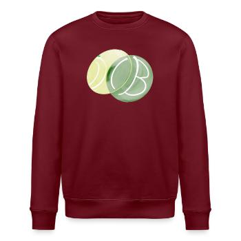 The Green Dot - Stanley/Stella Unisex Bio-Sweatshirt ROLLER - Burgunderrot - Vorne - Nik (191cm)