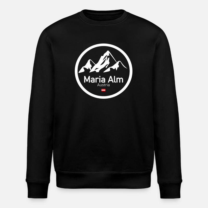 Maria Alm Bergpanorama Logo - Stanley/Stella Unisex Bio-Sweatshirt ROLLER - Schwarz
