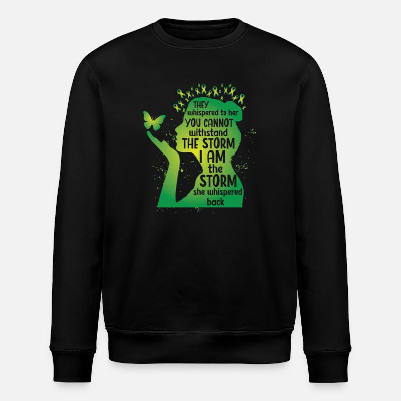 Papillon vert en santé mentale - Sweat bio ROLLER Stanley/Stella Unisexe - noir