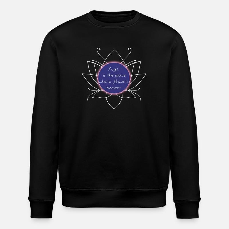 Salle de Yoga Fleur Fleur - Sweat bio ROLLER Stanley/Stella Unisexe - noir