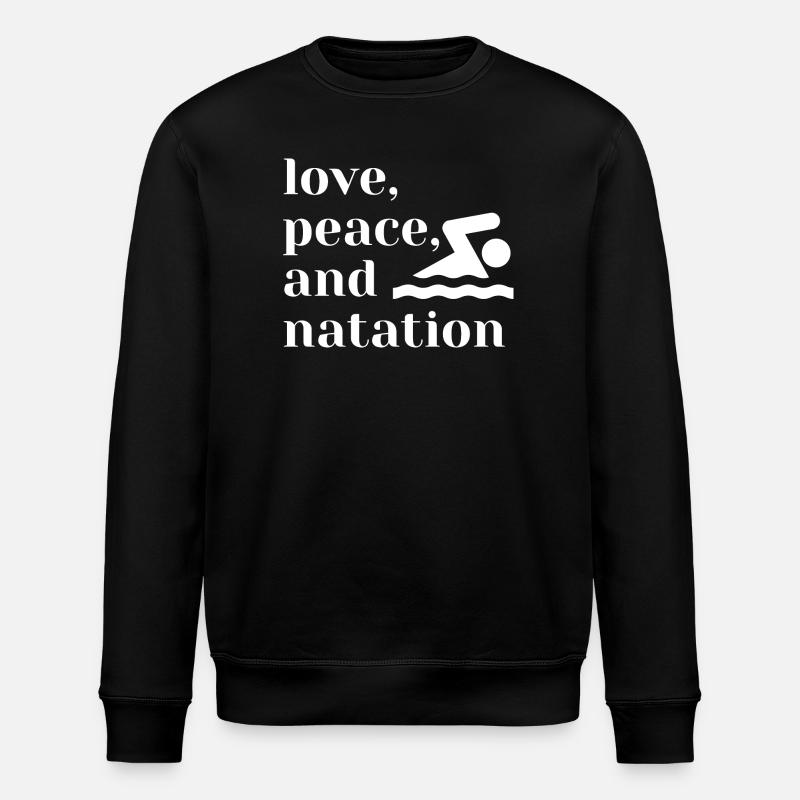 Natation humour - Sweat bio ROLLER Stanley/Stella Unisexe - noir