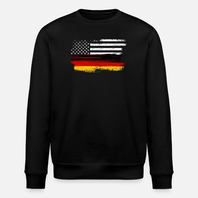 Grunge Flagge Pinselstrich - Stanley/Stella Unisex Bio-Sweatshirt ROLLER - Schwarz