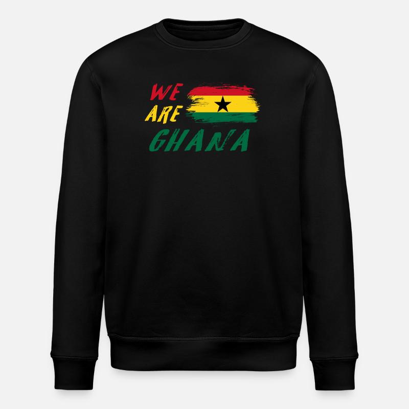 Wir sind Ghana Flaggen Design - Stanley/Stella Unisex Bio-Sweatshirt ROLLER - Schwarz